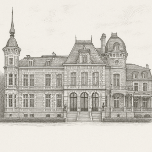 tekening kasteel van Brasschaat